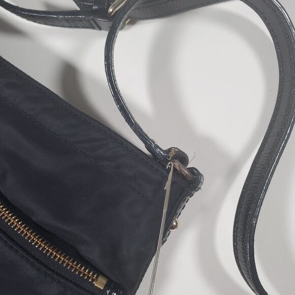 Kate Spade Women’s Crossbody Bag Black Nylon Gold Hardware Medium Shoulder Bag - Picture 7 of 15